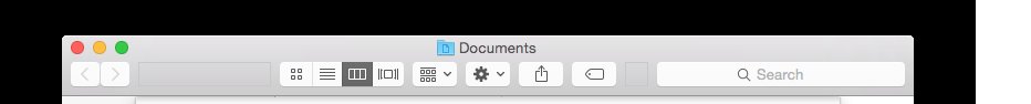 Toolbar with Dropbox icon removed