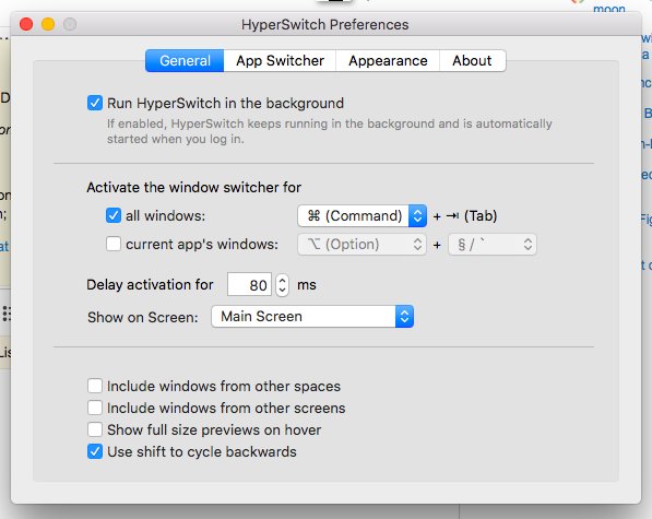 HyperSwitch Preferences Menu